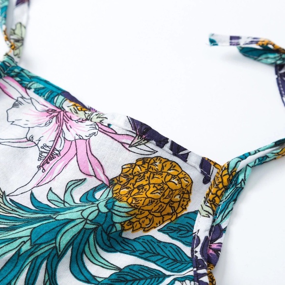 Abstract Floral Print Design Dress for Girls - Picture 5 of 8